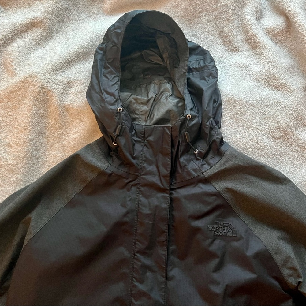Black and Grey The North Face Jacket